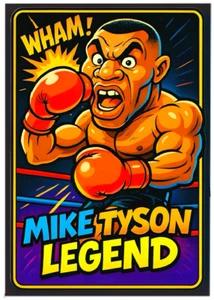 MIKE TYSON * ACEO personalizado * novedad divertida * CAJA * tarjeta de arte * ATC - Imagen 1 de 2