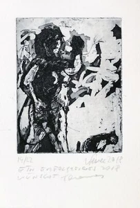 Thomas NEMEC, Nackte vor nackter Wand aus 2018 - Radierung - Bild 1 von 1