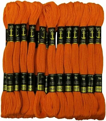 Anchor Stranded Cotton Thread Cross Stitch Sewing Hand Embroidery Floss Orange - Image 1 of 4