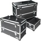 HMF valigetta attrezzi alluminio vuota, valigetta a pavimento valigia universale, nera