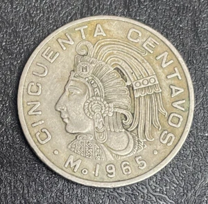 1965 M Cincuenta 50 Centavos Estados Unidos Mexicanos - See Photos - Bild 1 von 4