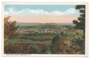 BREVARD NC Postcard BIRD'S EYE VIEW Southern Railway Track NORTH CAROLINA c.1925 - Picture 1 of 2