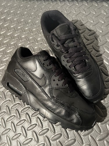 Scarpe basse Nike Air Max 90 in pelle 833412 001 triplo nero taglia 5 5