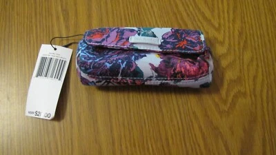 Estuche y soporte para lápiz labial Vera Bradley Petite Neon Blooms Kiss Me Twice todo nuevo Foto 1 de 4