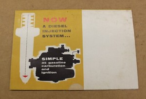 vintage CUMMINS DIESEL PT FUEL SYSTEM pamplet, unfolds to poster size