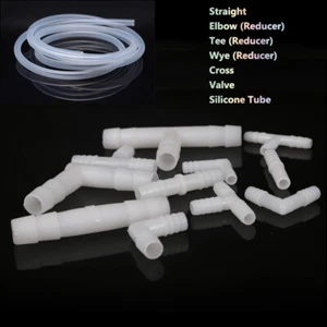 PP Kunststoff Schlauchverbinder Widerhakenverbinder Gerade Winkel Kreuz T-Stück - Picture 1 of 17