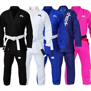 BJJ Gi Mens Kids Brazilian Jiu Jitsu Suit Jujitsu Uniform Adult Youth Blue Black - Picture 1 of 29