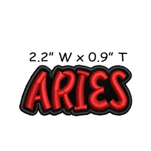 Aries Zodiac Sign Patch Embroidered Iron-On Applique, Astrology Horoscope - Picture 1 of 12