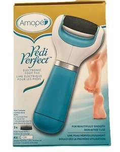 Amope Pedi Perfect Electronic Foot File & 4 Roller Files/ New/ Open Box - Picture 1 of 1