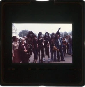 KISS Vintage Photo 35mm Slide Gene Ace Paul Peter Destroyer 1976 Tour Europe #1 - Picture 1 of 1
