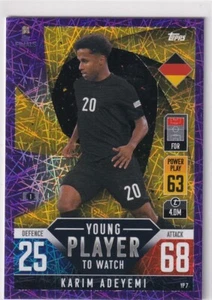 Topps Match Attax Nations League 2022 YP 7 Karim Adeyemi Purple Parallel Young - Picture 1 of 1