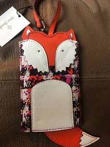 VERA BRADLEY Novelity FOX ID Bag Charm HOUNDSTOOTH TWEED New, Faux Leather - Picture 1 of 7