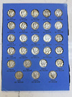 Lot of 28 Mercury Dimes Heavily Worn $2.80 Face Complete Last Page of Blue Book