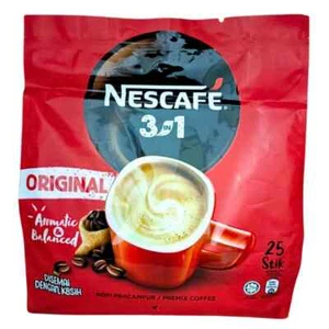 NESCAFE 3 in 1 Original Instant Coffee Aromatic & Balanced 18g x 25 sticks - Picture 1 of 3
