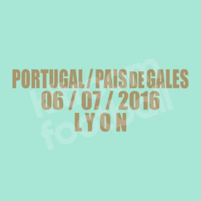 UEFA Euro 2016 Portugal MDT Match Detail Patch vs Wales Repro - Photo 1/2