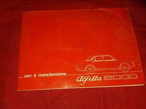 COPIA DA ORIGINALE MANUALE USO E MANUTENZIONE ALFETTA 2000 - Foto 1 di 2