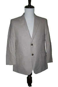 BROOKS BROTHERS 18R Linen & Polyester Beige/Tan 2B 2-Vent Blazer Jacket - Picture 1 of 10