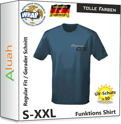 JUST COOL R1200GS Funktionsshirt T-Shirt für BMW Fans Motorrad Shirt Rallye Exclusive GS