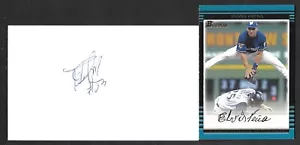 Elvis Pena ( Debut 2000 ) ROCKIES BREWERS SIGNED AUTOGRAPH AUTO 3x5 INDEX COA - Picture 1 of 1