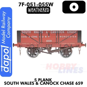 5 Plank South Wales & Canock Chase 659 verwitterter Wagen 1:43,5 O Dapol 7F-51-055W - Bild 1 von 2