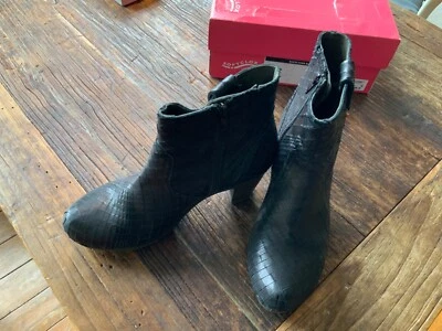 Softclox Gr 42 Stiefeletten Leder Schwarz Reißverschluss - Bild 1 von 4