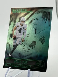 2021 PANINI ILLUSIONS DEREK CARR FOOTBALL CARD RAIDERS NFL #26 GREEN - Picture 1 of 2