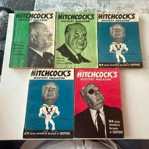 VINTAGE 5 ALFRED HITCHCOCK'S MYSTERY MAGAZINE 1966 Vintage Crime Digests - Foto 1 di 3