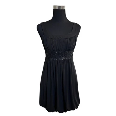 Vestido vintage Rampage para mujer sin mangas negro con cuentas talla M Foto 1 de 4