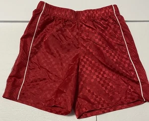 DSG Boys Performance Woven Soccer Shorts Youth Large 14-16 Red Checker Loose Fit - Picture 1 of 8