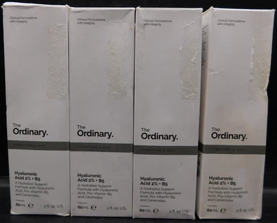 Lote de 4 The Ordinary Hyaluronic Acid 2%+B5 Face Serum 2Fl Oz Ea Novo e Não Usado - Imagem 1 de 4
