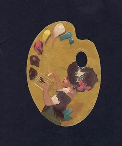 Tarjeta comercial victoriana c1890 Great American Tea Co. Paleta de pintores, niña - Imagen 1 de 2