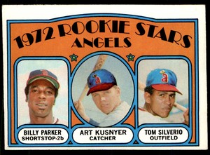 1972 Topps Angels Rookies - Billy Parker/Art Kusnyer/Tom Silverio RC California