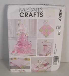 McCall's Crafts 6301 Bunny Diaper Cake, Blanket, Toy & Towel Pattern Uncut - Picture 1 of 2