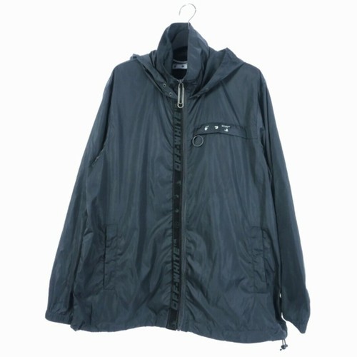 Giacca a vento Off white OFF WHITE 21SS logo nastro nylon stampa zip usata 46