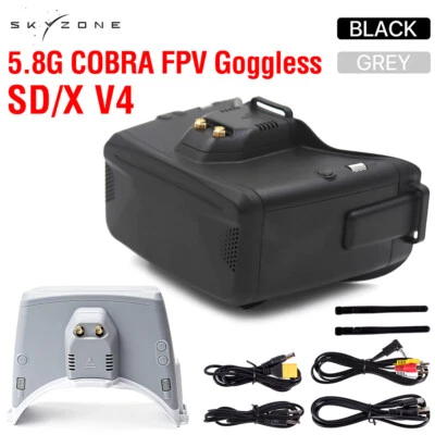 SKYZONE Cobra SD Cobra X V4 FPV Goggle 5.8G Head Tracker DVR for RC Racing Drone - Image 1 of 4