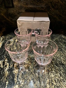 Pink Rose Noritake Provincial Goblet Set (4) New in Box - Vintage NOS - Picture 1 of 12