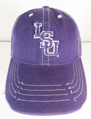 LSU Tigers Purple Distressed Adjustable Strapback Hat Zephyr NCAA Brand New - Image 1 of 4