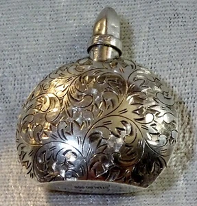 Antique 950 Sterling Silver 2" Special Pattern Perfume Holder 13 grams .40 ounce - Picture 1 of 8