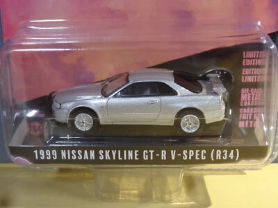 LUZ VERDE - PLATA - NISSAN SKYLINE GT-R 1999 V-SPEC (R34) - 25 ANIVERSARIO Foto 1 de 2