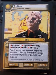 Star Trek CCG Captain's Log 10U100 Vosk Temporal Fanatic Casi Nuevo-Como Nuevo - Imagen 1 de 1