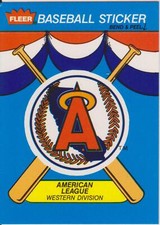 1989 Fleer California Angels #NNO Team Logo Sticker Card Baseball