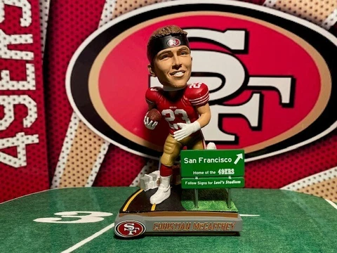 Christian McCaffrey San Francisco 49ers Next Stop Bobblehead # out of 222 Cover