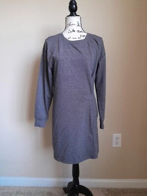 Cabi Mini Vestido Gris Manga Larga Imitación Envoltura Manga Larga Mujer S Informal Comodidad Foto 1 de 4