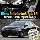 18pc 6000k White Interior Led Light Bulb Kit Package For 2007-2017 Toyota Camry