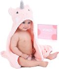 Baby Hooded Towel with Unique Animal Design Ultra Soft Thick Cotton (Unicorn)