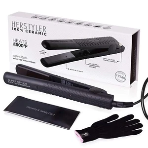 Herstyler Superstyler 1 Inch Ceramic Hair Straightener Dual Voltage Flat Iron - Picture 1 of 8