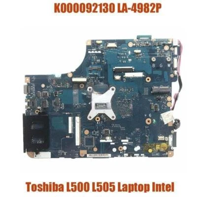 K000092130 For Toshiba Satellite L500 L505 Laptop Motherboard LA-4982P REV:1.0 - Image 1 of 4