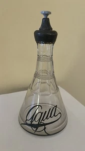 Vintage antique Barber Shop glass bottle , signed 'Agua' (19th century) - Picture 1 of 1
