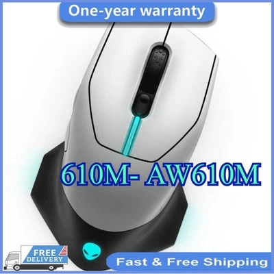 610M- AW610M New Alienware Wired/Wireless Gaming Mouse - Lunar Light Fast Ship - Image 1 of 4