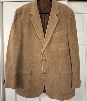 Blazer Chaqueta Deportiva Vintage Pana Para Hombre 46 Magníficamente Elaborada Tostada Forrada en Camel Foto 1 de 4
